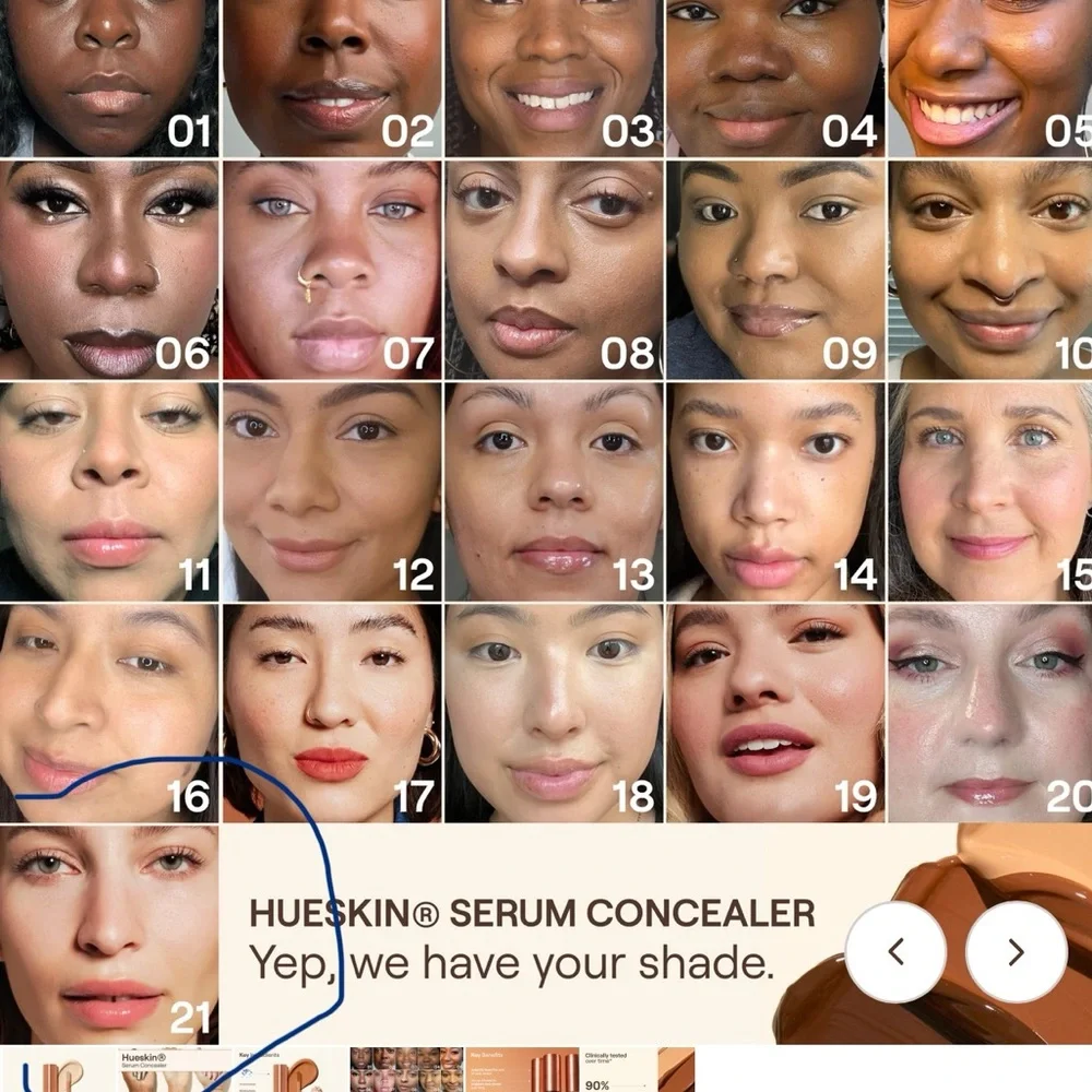 2 Hueskin Hydrating Serum Concealer